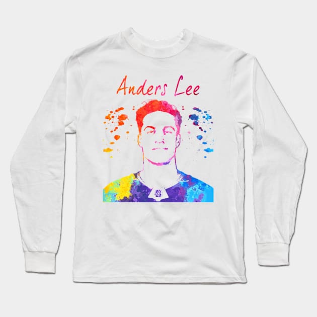 Anders Lee Long Sleeve T-Shirt by Moreno Art